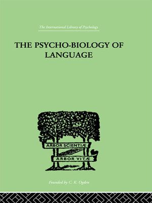 cover image of The Psycho-Biology of Language